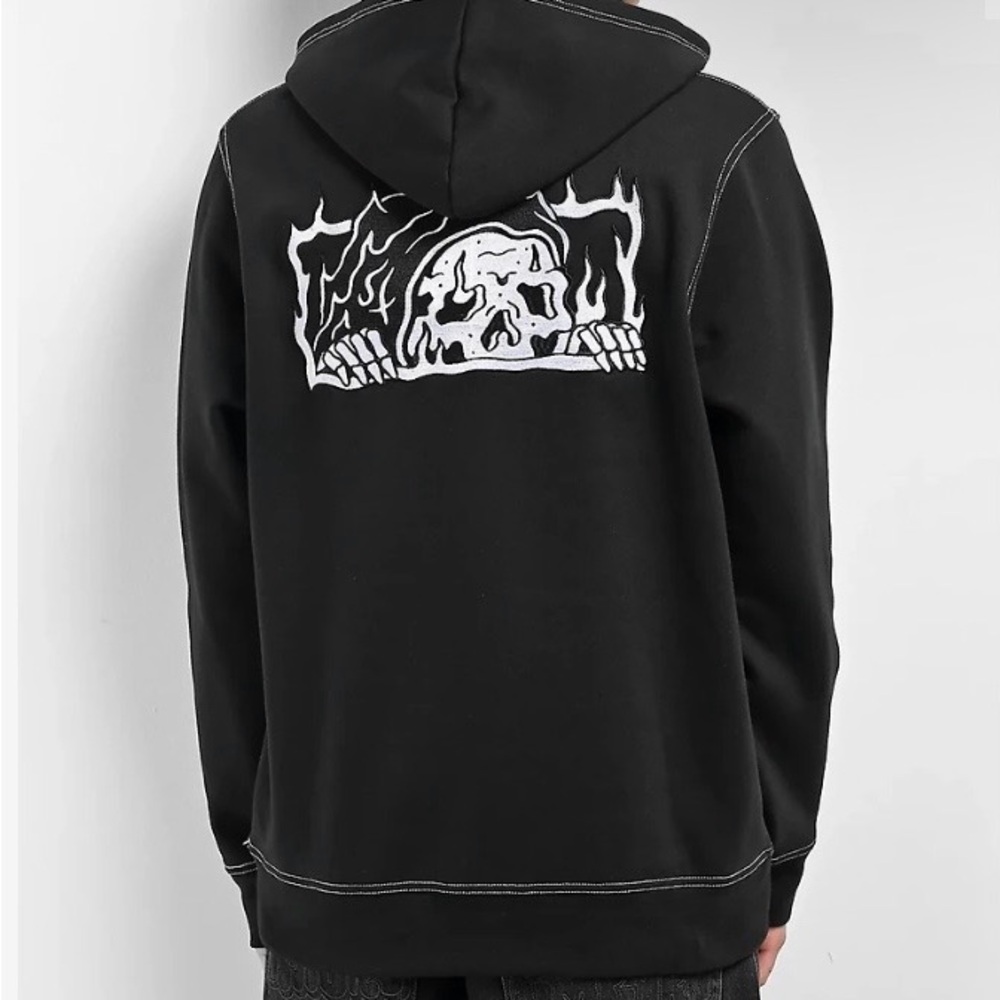 ☠️Lurking Class Embroidered Black Hoodie - Picture 8 of 13